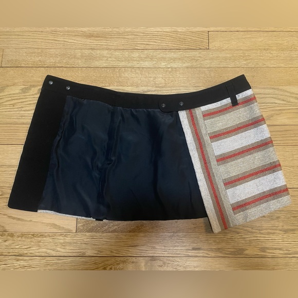 BARBARA BUI - Paris Fold-over Metallic Orange Super Mini Skirt - Picture 3 of 11